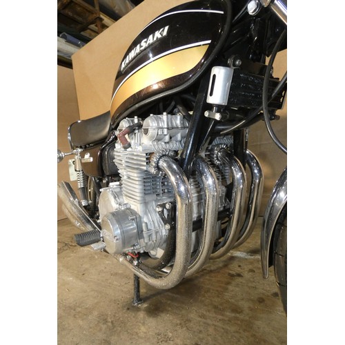 208 - Kawasaki Z900 A4  Motorcycle, Reg OKH 454P, 1st reg 16/07/1976 . Starts and runs. Colour Brown, MoT ... 