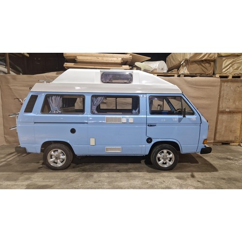 155 - Volkswagen Caravelle Motor Caravan, Karisma Conversion, Lux 2 berth Hi-top, light Blue , Reg. C37 OR... 