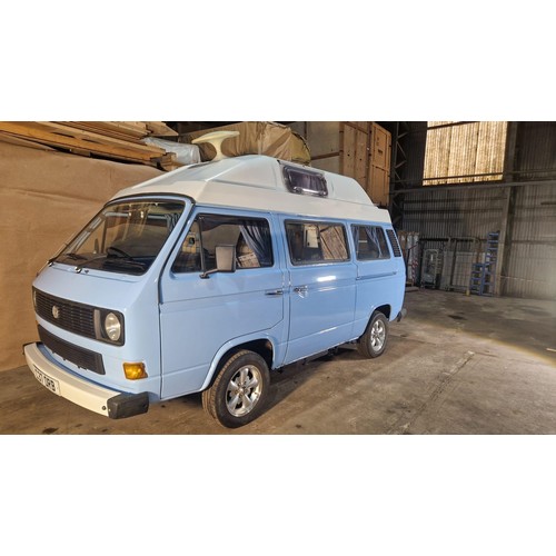 155 - Volkswagen Caravelle Motor Caravan, Karisma Conversion, Lux 2 berth Hi-top, light Blue , Reg. C37 OR... 