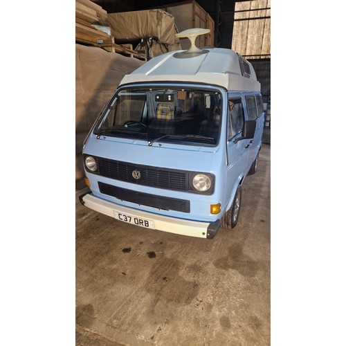 155 - Volkswagen Caravelle Motor Caravan, Karisma Conversion, Lux 2 berth Hi-top, light Blue , Reg. C37 OR... 