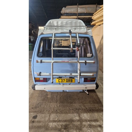 155 - Volkswagen Caravelle Motor Caravan, Karisma Conversion, Lux 2 berth Hi-top, light Blue , Reg. C37 OR... 