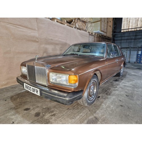 154 - Rolls Royce Silver Spirit Mk 1, “B” 4 dr saloon, Bronze (Nutmeg Brown).   Registration Number B800 B... 