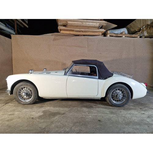 153 - MGA 2 Seater sports convertible 1955. Reg No. MVS 569, Declared manufactured in 1955, 1st registered... 