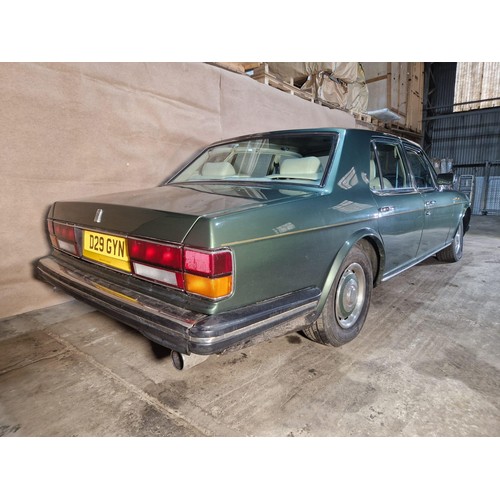 157 - Rolls Royce Silver Spirit 4 dr saloon, green metallic, Reg D29 GYN, 1st reg 02/02/1987, Automatic pe... 