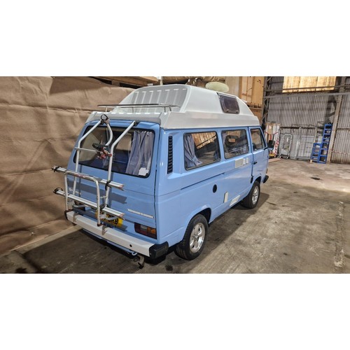 155 - Volkswagen Caravelle Motor Caravan, Karisma Conversion, Lux 2 berth Hi-top, light Blue , Reg. C37 OR... 