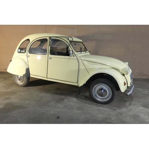 156 - Citroen 2 CV6 Special 4 dr saloon, yellow, Reg C918 ULU, 1st reg 18/12/1985, manual petrol 602cc, Mo... 