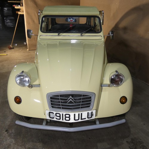 156 - Citroen 2 CV6 Special 4 dr saloon, yellow, Reg C918 ULU, 1st reg 18/12/1985, manual petrol 602cc, Mo... 