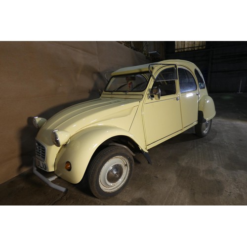 156 - Citroen 2 CV6 Special 4 dr saloon, yellow, Reg C918 ULU, 1st reg 18/12/1985, manual petrol 602cc, Mo... 