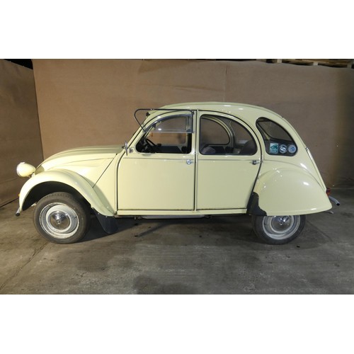 156 - Citroen 2 CV6 Special 4 dr saloon, yellow, Reg C918 ULU, 1st reg 18/12/1985, manual petrol 602cc, Mo... 