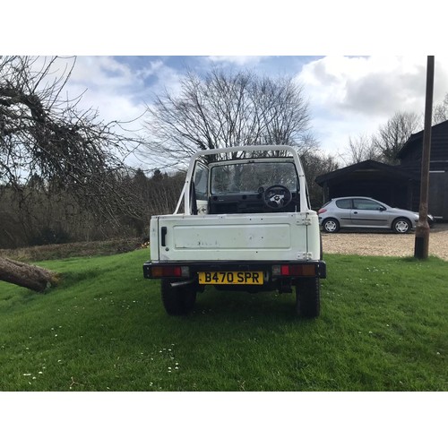 163 - Suzuki SJ410Q 4x4 Pick up, White, Reg: B470 SPR, 21/02/1985, Manual 4 speed Petrol 970cc, No MoT, Mi... 