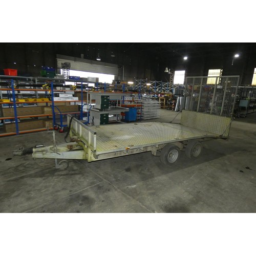 139 - 1 x Ifor Williams M146G/B, 14ft long x 6'6 wide, beavertail trailer with 5'10 ramp, with chequerplat... 