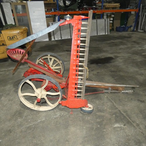 87 - A vintage horse drawn finger bar mower by A. C. Bamlett Ltd