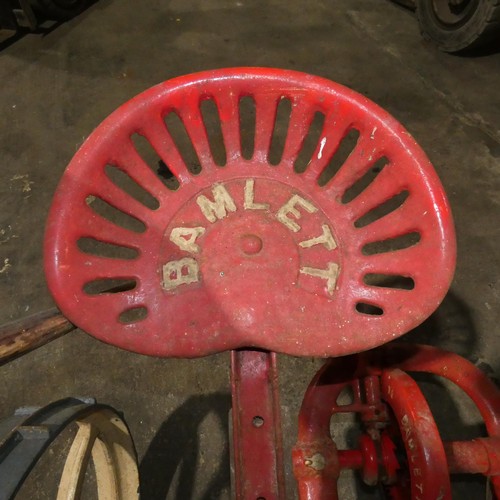 87 - A vintage horse drawn finger bar mower by A. C. Bamlett Ltd