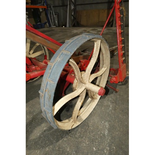 87 - A vintage horse drawn finger bar mower by A. C. Bamlett Ltd