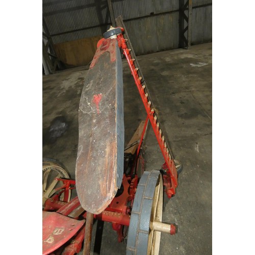 87 - A vintage horse drawn finger bar mower by A. C. Bamlett Ltd