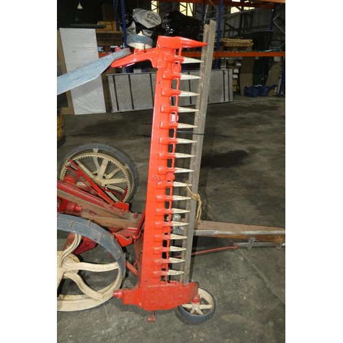 87 - A vintage horse drawn finger bar mower by A. C. Bamlett Ltd