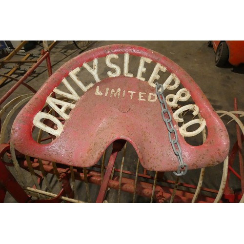 85 - A vintage horse drawn hay rake by Davey Sleep & Co Ltd