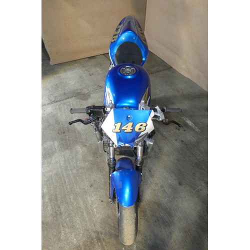 219 - Honda CBR 600 F3, 1998, starts, runs and drives, Ktech front springs, polished and ported head, over... 