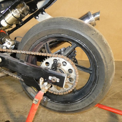 219 - Honda CBR 600 F3, 1998, starts, runs and drives, Ktech front springs, polished and ported head, over... 