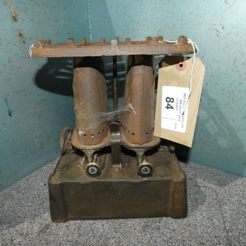 84 - 1 x vintage twin burner stove, no make or model visible