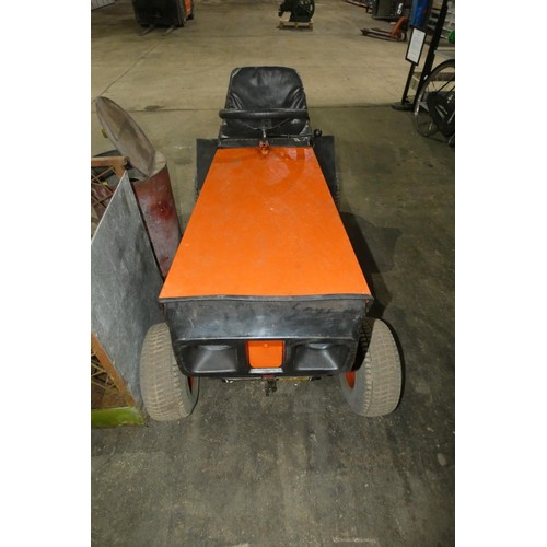 141 - 1 x Westwood 11 HP, 5 speed ride on lawn tractor, with no cutting deck. Starts, runs and drives