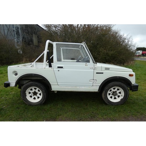 163 - Suzuki SJ410Q 4x4 Pick up, White, Reg: B470 SPR, 21/02/1985, Manual 4 speed Petrol 970cc, No MoT, Mi... 