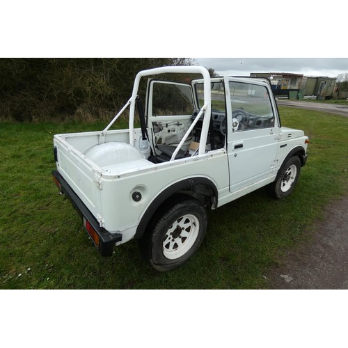 163 - Suzuki SJ410Q 4x4 Pick up, White, Reg: B470 SPR, 21/02/1985, Manual 4 speed Petrol 970cc, No MoT, Mi... 