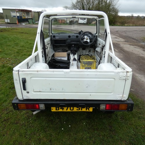 163 - Suzuki SJ410Q 4x4 Pick up, White, Reg: B470 SPR, 21/02/1985, Manual 4 speed Petrol 970cc, No MoT, Mi... 