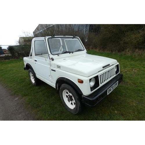 163 - Suzuki SJ410Q 4x4 Pick up, White, Reg: B470 SPR, 21/02/1985, Manual 4 speed Petrol 970cc, No MoT, Mi... 