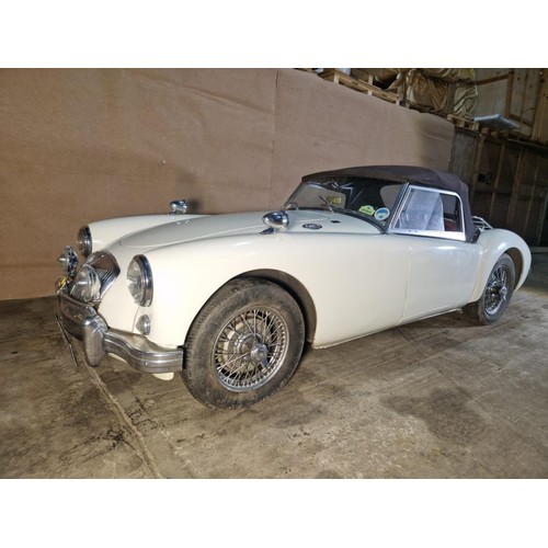 153 - MGA 2 Seater sports convertible 1955. Reg No. MVS 569, Declared manufactured in 1955, 1st registered... 