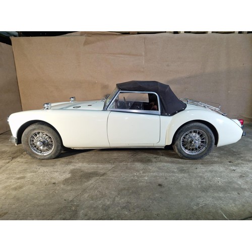 153 - MGA 2 Seater sports convertible 1955. Reg No. MVS 569, Declared manufactured in 1955, 1st registered... 