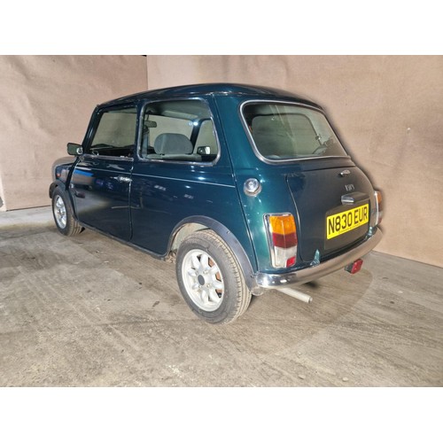 161 - Rover Mini Mayfair 2 dr saloon, Green, Reg N830 EUR, 1st reg 19/10/1995, 4 spd manual petrol 1275cc,... 