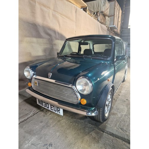 161 - Rover Mini Mayfair 2 dr saloon, Green, Reg N830 EUR, 1st reg 19/10/1995, 4 spd manual petrol 1275cc,... 