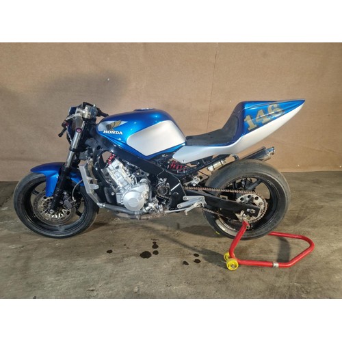 219 - Honda CBR 600 F3, 1998, starts, runs and drives, Ktech front springs, polished and ported head, over... 