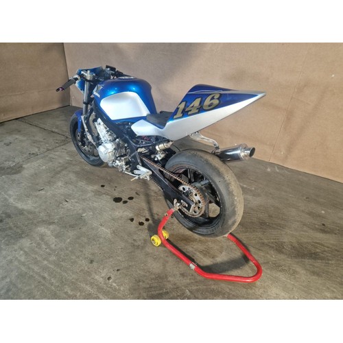 219 - Honda CBR 600 F3, 1998, starts, runs and drives, Ktech front springs, polished and ported head, over... 