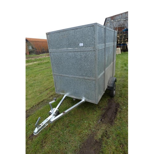 132 - 1 x single axle, unbraked trailer, body size approx 180cm long x 106cm wide x 135cm high, no make or... 