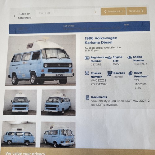 155 - Volkswagen Caravelle Motor Caravan, Karisma Conversion, Lux 2 berth Hi-top, light Blue , Reg. C37 OR... 