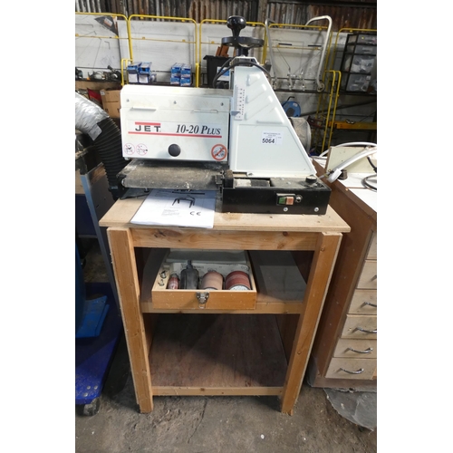 5064 - 1 x Jet 10-20 Plus bench top drum sander 240v, supplied with various accessories and is mounted on a... 