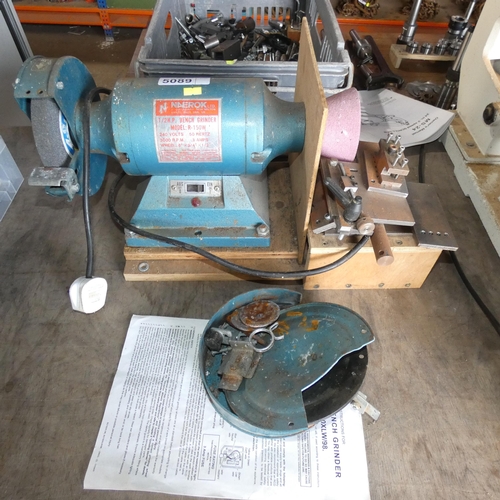 5089 - 1 x Naerok bench grinder 240v. Tested working