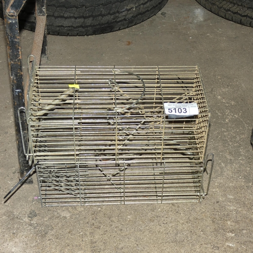 5103 - 2 x galvanised rat trap cages