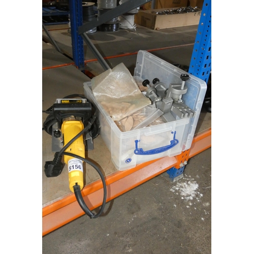 5156 - 1 x Dewalt DW682 biscuit jointer 240v supplied with a quantity of biscuit joiners together with seve... 