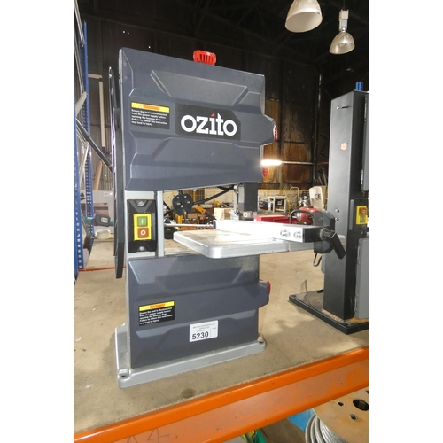 5230 - 1 x Ozito bench top bandsaw 240v. Tested working.