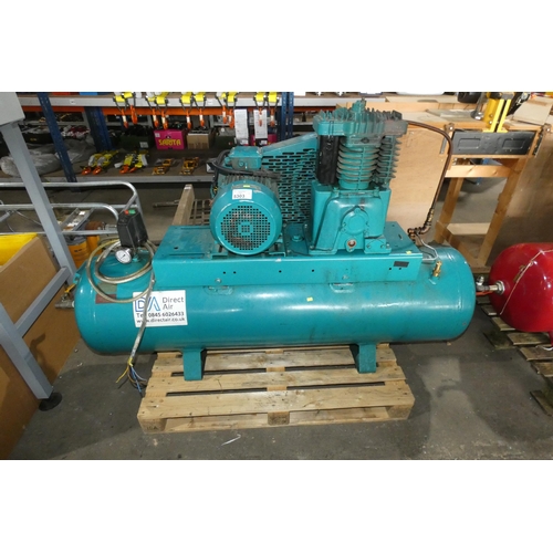 5303 - 1 x workshop compressor 3ph - Supplied by Direct Air but no make or model visible