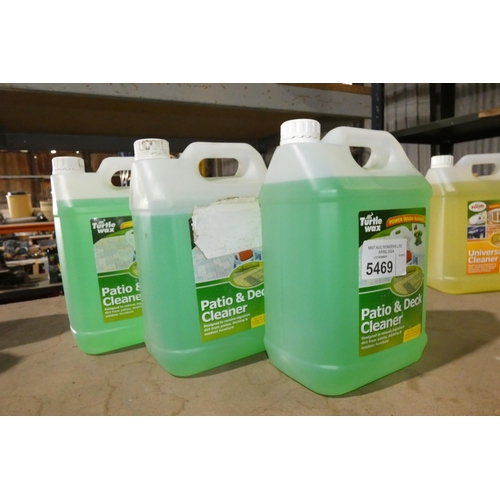 5469 - 3 x 5L bottles of Turtle Wax patio and deck cleaner