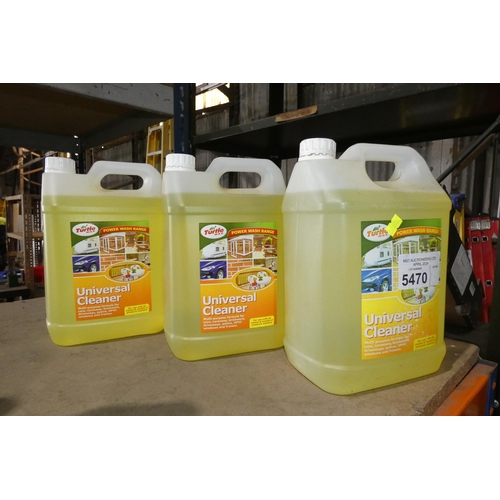 5470 - 3 x 5L bottles of Turtle Wax universal cleaner