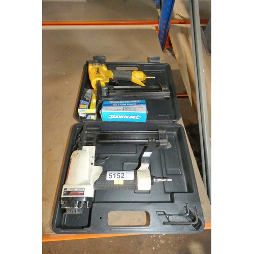 5152 - 2 x air operated nail / staple guns by Axminster and Cosmo