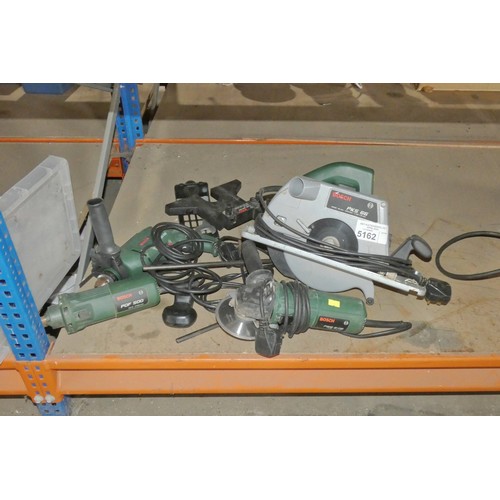 5162 - 4 x various Bosch power tools - all 240v. Details as per the photograph. 3 Tested working 1 x Requir... 