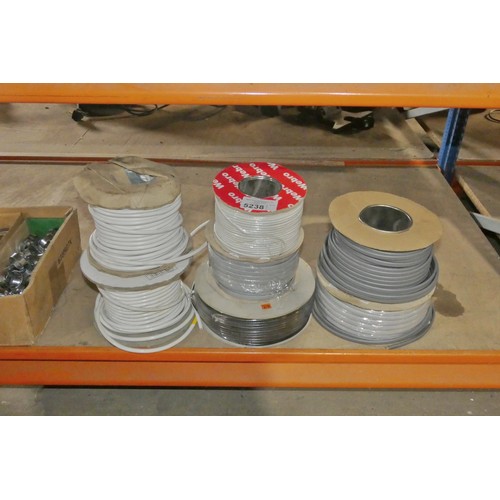 5238 - 7 x various rolls of electric cable - 4 are full rolls are 3 are part rolls