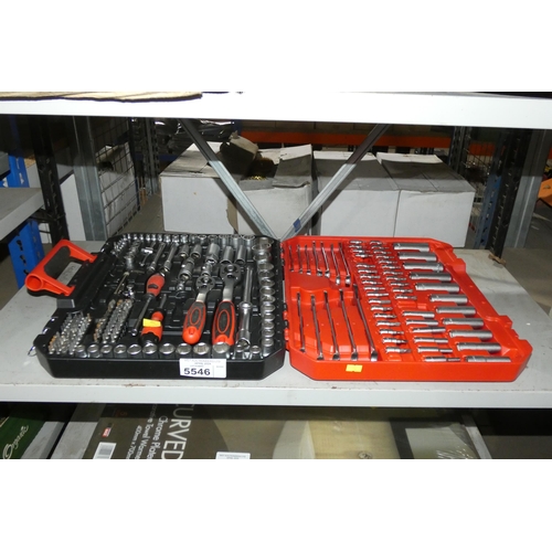 5546 - A Powerfix socket / tool set supplied in a black plastic carry case - Please note that this is almos... 