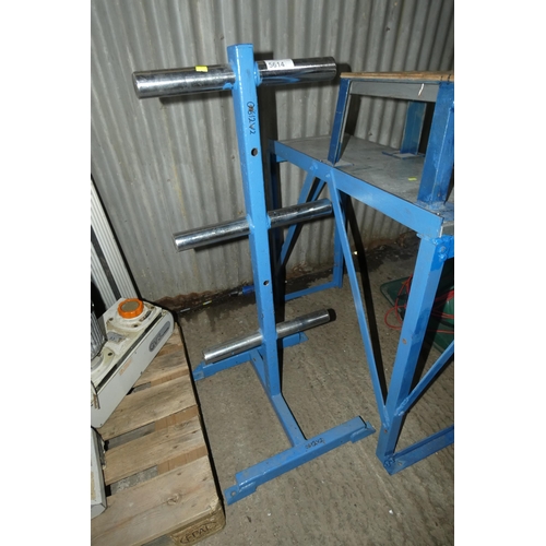 5614 - 1 x blue metal weights stand